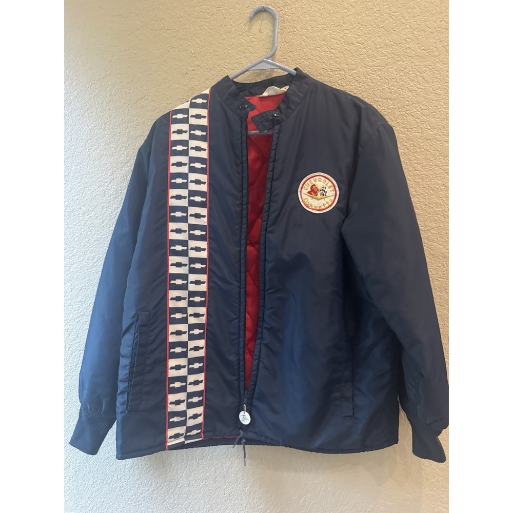 60's-70's Vintage Chevrolet Bowtie Racing Jacket Corvette Chevy Coat Size Large